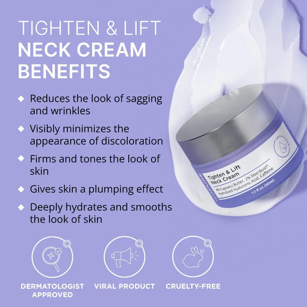 Tighten & Lift Neck Cream 3 Jar - Not in use - Image 3