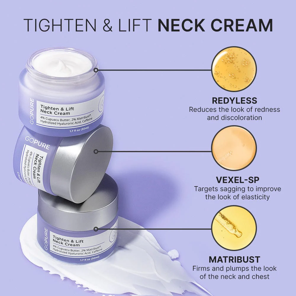 Tighten & Lift Neck Cream 3 Jar - Not in use - Image 5